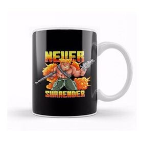 Baskı Dükkanı Never Surrender Soldier Pixel Art Kupa