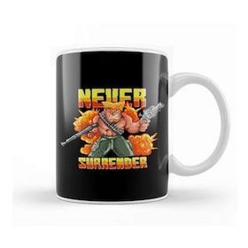 Baskı Dükkanı Never Surrender Soldier Pixel Art Kupa
