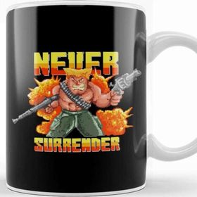 Baskı Dükkanı Never Surrender Soldier Pixel Art Kupa