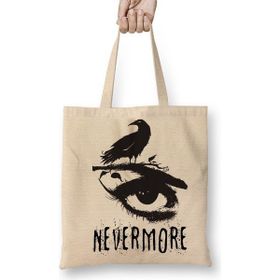 Baskı Dükkanı Nevermore Edgar Allan Poe Bez Çanta