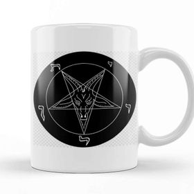 Baskı Dükkanı New Black Goat Of Mendes Pentagram Satan Satanic Seal Of Baphomet Metal 666 Devil Gift 01 Kupa