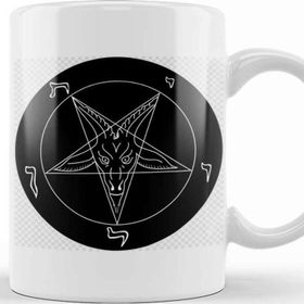 Baskı Dükkanı New Black Goat Of Mendes Pentagram Satan Satanic Seal Of Baphomet Metal 666 Devil Gift 01 Kupa
