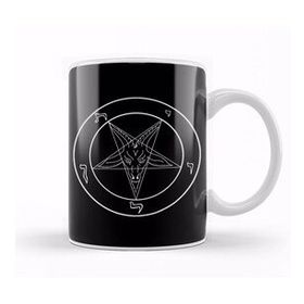 Baskı Dükkanı New Black Goat Of Mendes Pentagram Satan Satanic Seal Of Baphomet Metal 666 Devil Gift Kupa