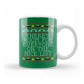 Baskı Dükkanı Nice List Elf Quote Christmas Kni Kupa