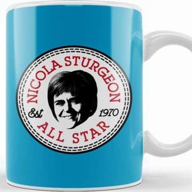 Baskı Dükkanı Nicola Sturgeon All Star Converse Logo Kupa