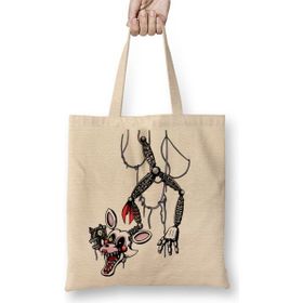 Baskı Dükkanı Nightmare Withered Foxy Bez Kadın Günlük Çanta
