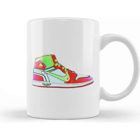 Baskı Dükkanı Nike Jordan 1 Off White Neon 01 Kupa