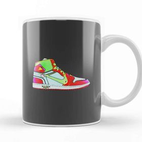 Baskı Dükkanı Nike Jordan 1 Off White Neon Kupa