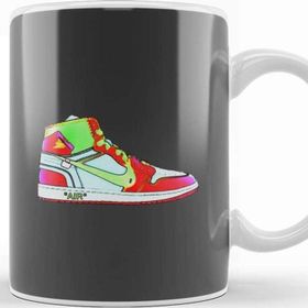 Baskı Dükkanı Nike Jordan 1 Off White Neon Kupa