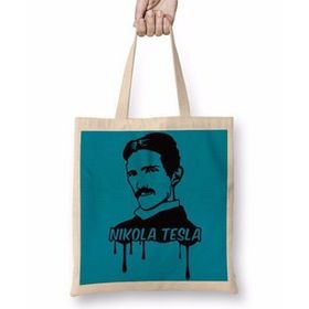 Baskı Dükkanı Nikola Tesla Bez Kadın Günlük Çanta