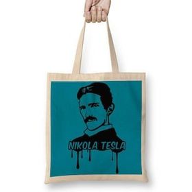 Baskı Dükkanı Nikola Tesla Bez Kadın Günlük Çanta