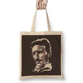 Baskı Dükkanı Nikola Tesla Bez Kadın Günlük Çanta