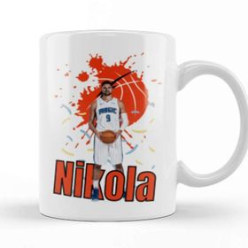 Baskı Dükkanı Nikola Vucevic Vintage Art Legend Basketball Gift Kupa