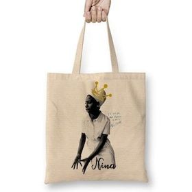 Baskı Dükkanı Nina Simone Bez Kadın Günlük Çanta
