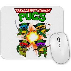 Baskı Dükkanı Ninja Pugs Ninja Kaplunbağlar Mouse Pad