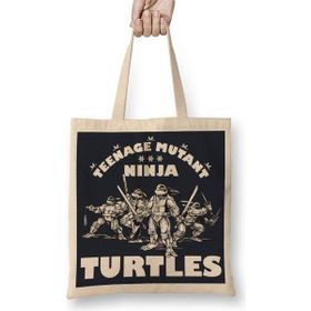 Baskı Dükkanı Ninja Turtes Old School Turtles Bez Kadın Günlük Çanta