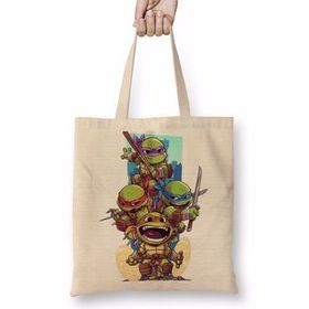 Baskı Dükkanı Ninja Turtles Ninja Kaplubağalar Bez Kadın Günlük Çanta