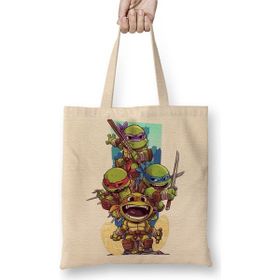 Baskı Dükkanı Ninja Turtles Ninja Kaplubağalar Bez Kadın Günlük Çanta