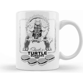 Baskı Dükkanı Ninja Turtles Slash's Turtle Burgers Bw Kupa