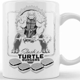 Baskı Dükkanı Ninja Turtles Slash's Turtle Burgers Bw Kupa