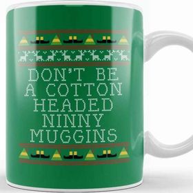 Baskı Dükkanı Ninny Muggins Elf Quote Christmas Knit Kupa