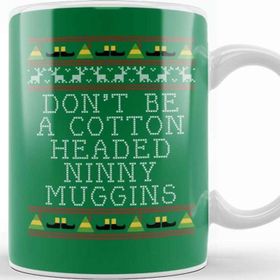 Baskı Dükkanı Ninny Muggins Elf Quote Christmas Knit Kupa