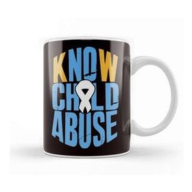Baskı Dükkanı No Child Abuse Prevention Awareness Month April Blue Ribbon Kupa