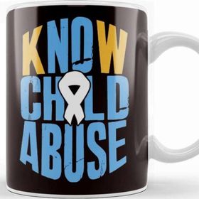 Baskı Dükkanı No Child Abuse Prevention Awareness Month April Blue Ribbon Kupa
