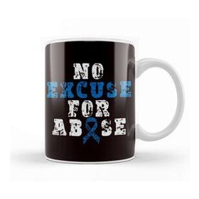 Baskı Dükkanı No For Child Abuse Excuse Prevention Month Blue Ribbon April Kupa