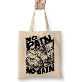 Baskı Dükkanı No Pain No Gain Bez Kadın Günlük Çanta