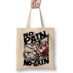 Baskı Dükkanı No Pain No Gain Bez Kadın Günlük Çanta