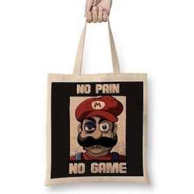 Baskı Dükkanı No Pain No Game Bez Kadın Günlük Çanta