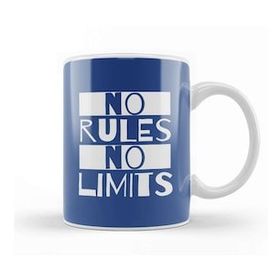 Baskı Dükkanı No Rules No Limits Slogan Kupa