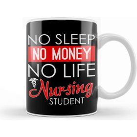Baskı Dükkanı No Sleep No Money No Life Funny Nursing Student Rn Kupa