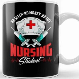 Baskı Dükkanı No Sleep No Money No Life Funny Nursing Student Rn Kupa