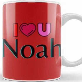 Baskı Dükkanı Noah Name Custom Design Gift Baby Gift For Him Kupa