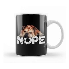 Baskı Dükkanı Nope Lazy English Bulldog Dog Lover Gift Kupa