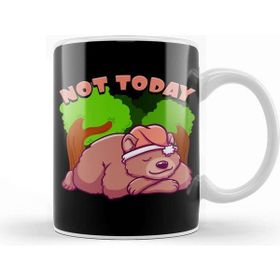 Baskı Dükkanı Nope Not Today Bear Cute Not Today Lazy Bear Sleepy Cub Napping Pun Kupa