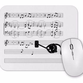 Baskı Dükkanı Notalı Müzik Notalar Komik Mouse Pad