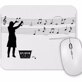 Baskı Dükkanı Notalı Müzik Notalar Komik Mouse Pad