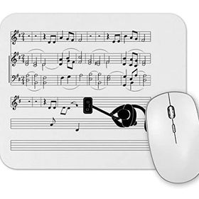Baskı Dükkanı Notalı Müzik Notalar Komik Mouse Pad