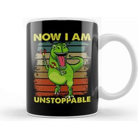 Baskı Dükkanı Now I Am Unstoppable Trex Funny Dinosaur Arms Pun Kupa