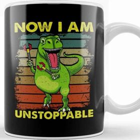 Baskı Dükkanı Now I Am Unstoppable Trex Funny Dinosaur Arms Pun Kupa