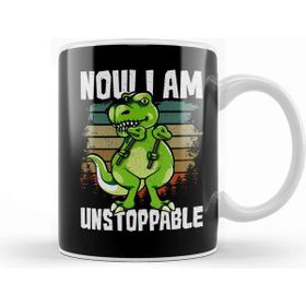 Baskı Dükkanı Now I Am Unstoppable Trex Funny Short Dinosaur Kupa