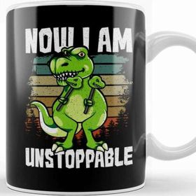 Baskı Dükkanı Now I Am Unstoppable Trex Funny Short Dinosaur Kupa
