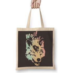 Baskı Dükkanı Ns Wolf Soul 3 Bez Kadın Günlük Çanta