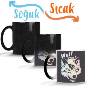 Baskı Dükkanı Ns Wolf Soul 3 Sihirli Porselen Kupa