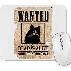 Baskı Dükkanı O Gato De Schrödinger Cat Kedi Mouse Pad