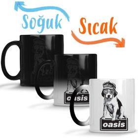 Baskı Dükkanı Oasis Müzik Gurubu Sihirli Porselen Kupa