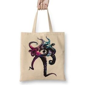 Baskı Dükkanı Octopus Eye Bez Çanta